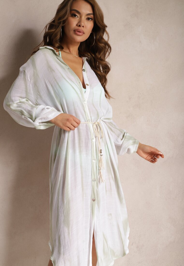 melya by melody Rochie Verde deschis Supradimensionată în stil cămașă Werosa