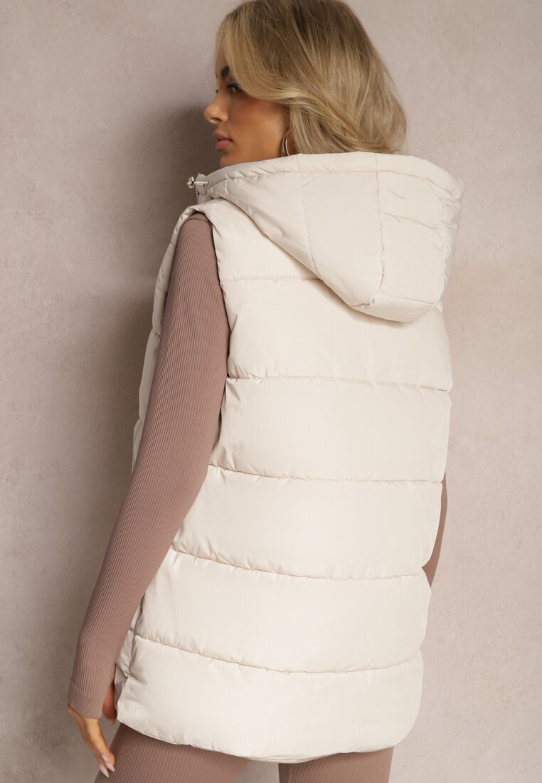 melya by melody Vestă Bej deschisă Reversibilă cu Glugă Zelini