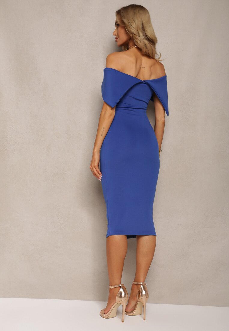messaya Rochie Bleumarin Elegantă De Cocktail Stil Spaniol Cu Croială Ajustată Nuelia