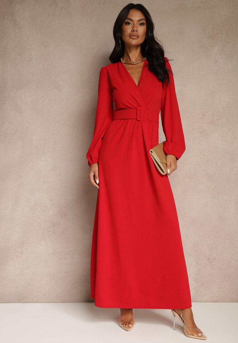 messaya Rochie de cocktail Roșie cu croială evazată cu cordon decorativ Feliera