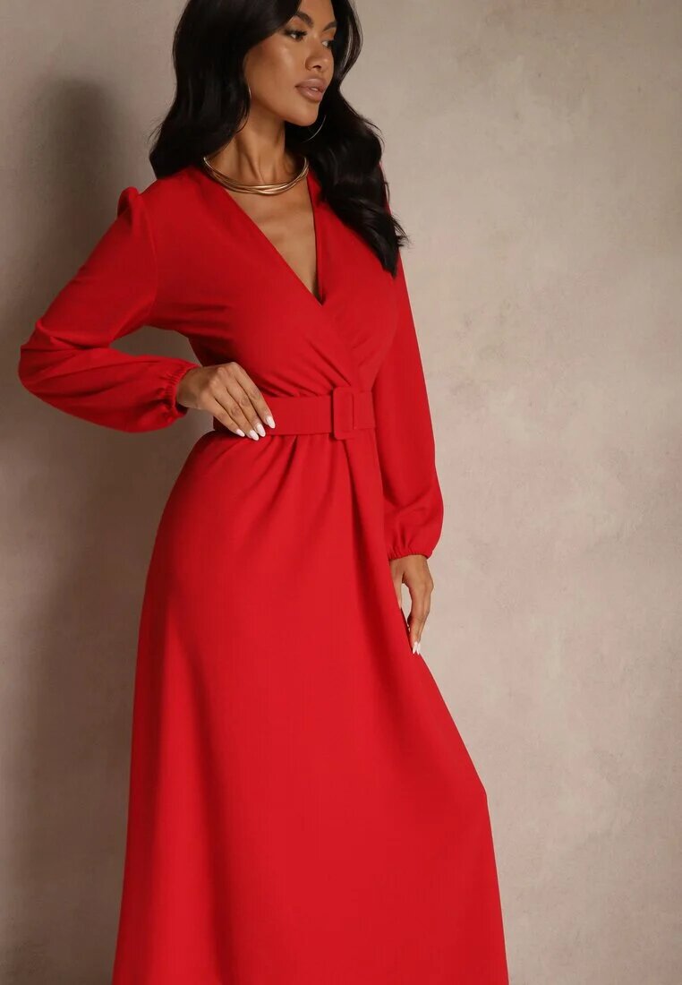 messaya Rochie de cocktail Roșie cu croială evazată cu cordon decorativ Feliera