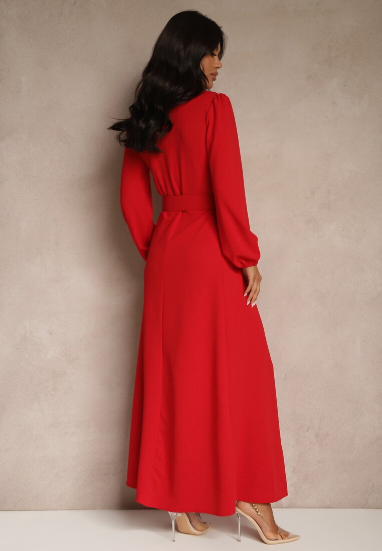 messaya Rochie de cocktail Roșie cu croială evazată cu cordon decorativ Feliera
