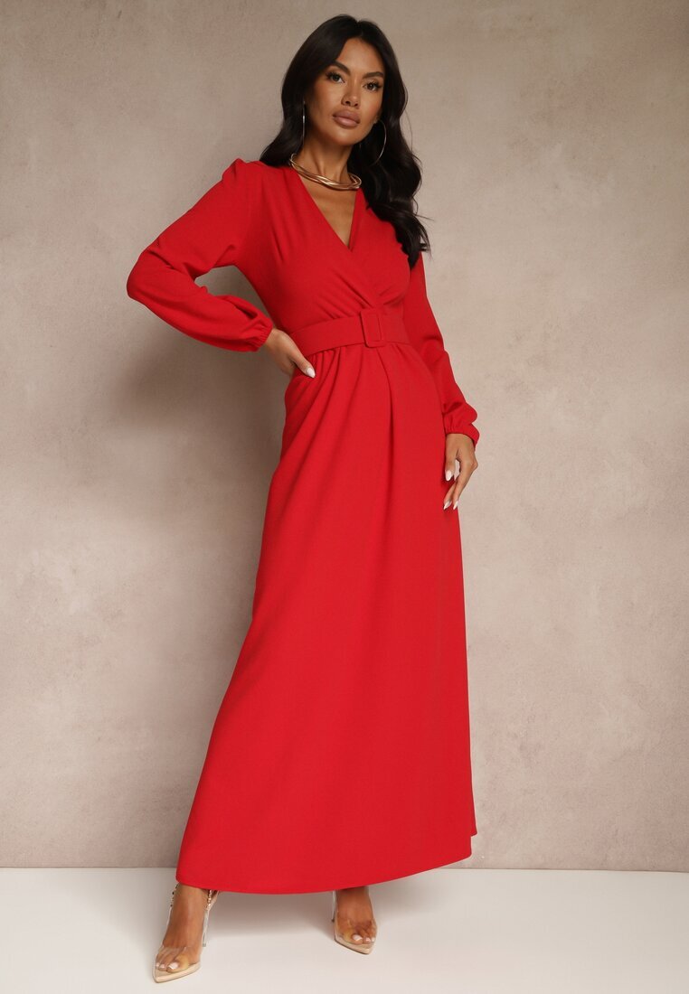 messaya Rochie de cocktail Roșie cu croială evazată cu cordon decorativ Feliera