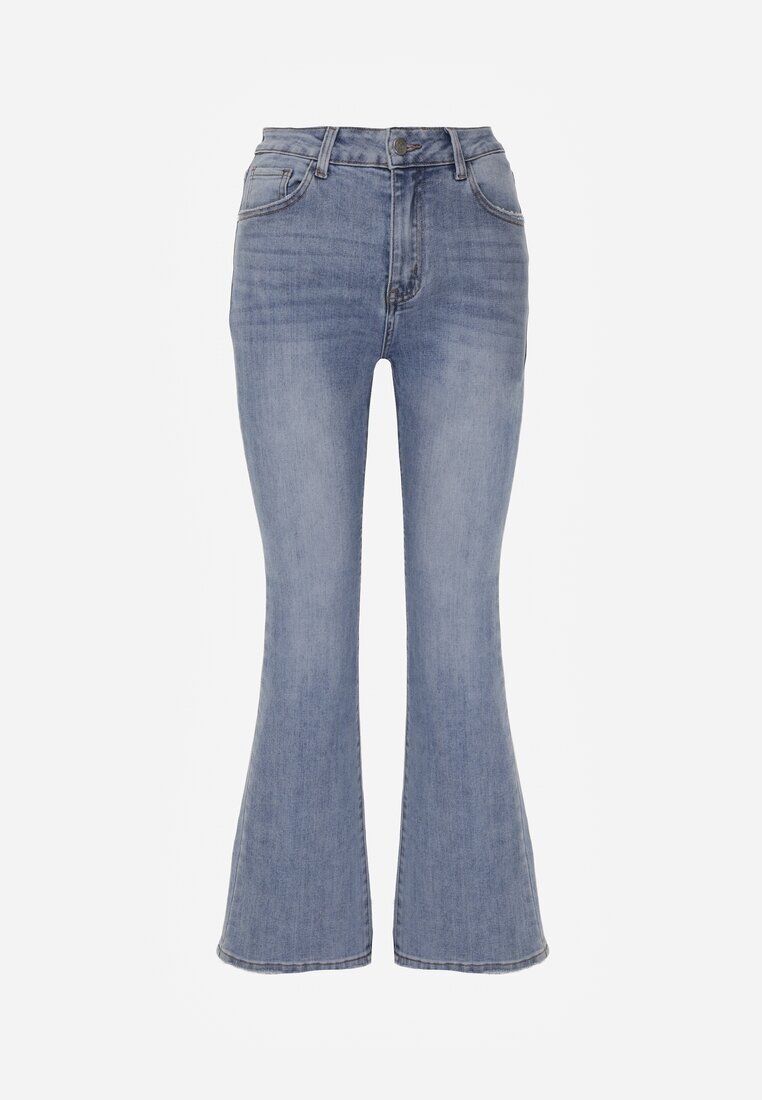 milas91 Blugi Albaștri evazați Bootcut High Waist cu Bumbac Urilyss