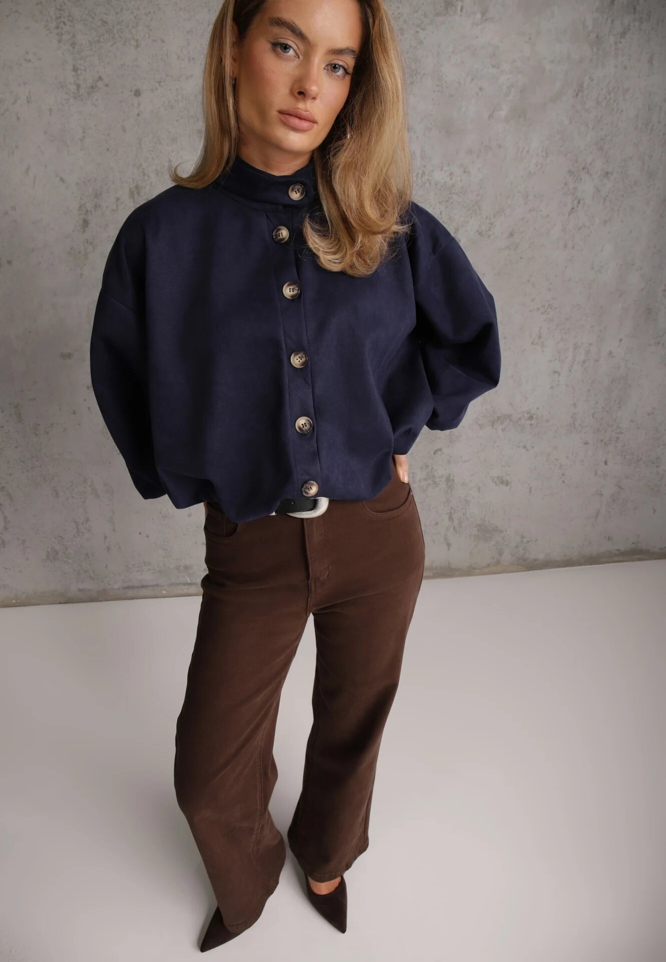milas91 Blugi din bumbac cu croială drept Standard Waist Etelvina Maro