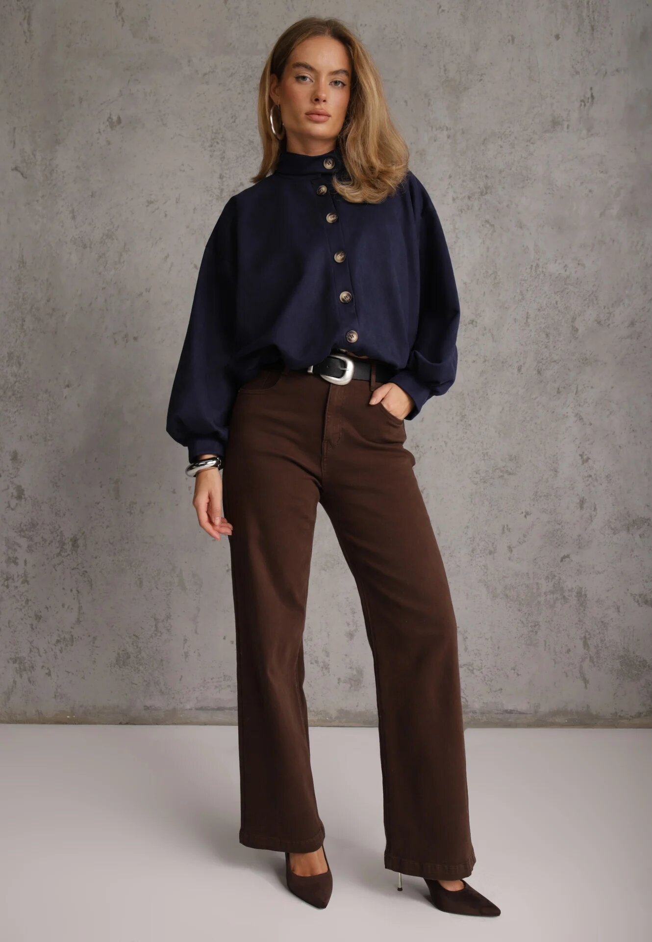 milas91 Blugi din bumbac cu croială drept Standard Waist Etelvina Maro