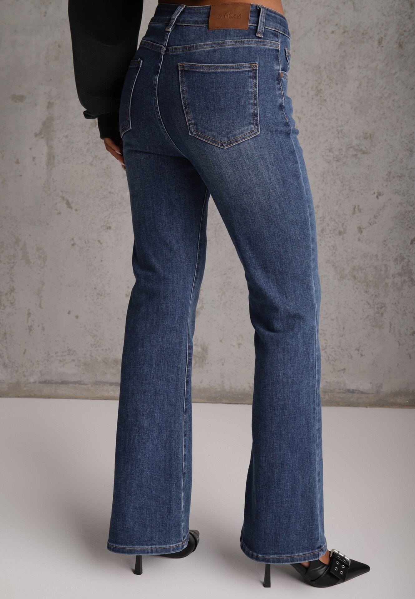 milas91 Blugi Flare High Waist din bumbac în stil clasic Ehea Albastru deschis