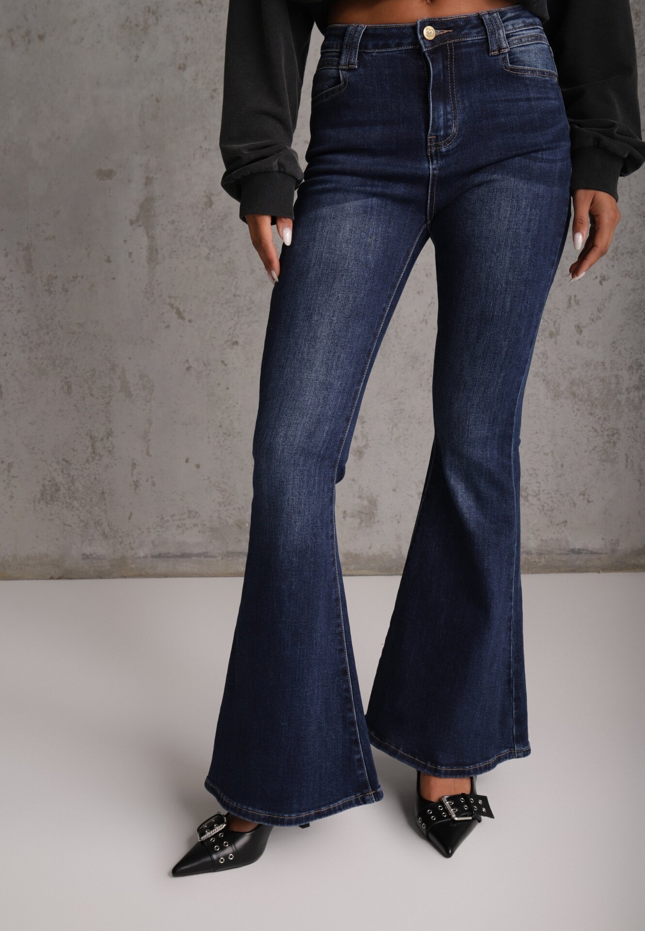 milas91 Blugi Flare Standard Waist cu bumbac în stil Y2K Lucila Albaștri