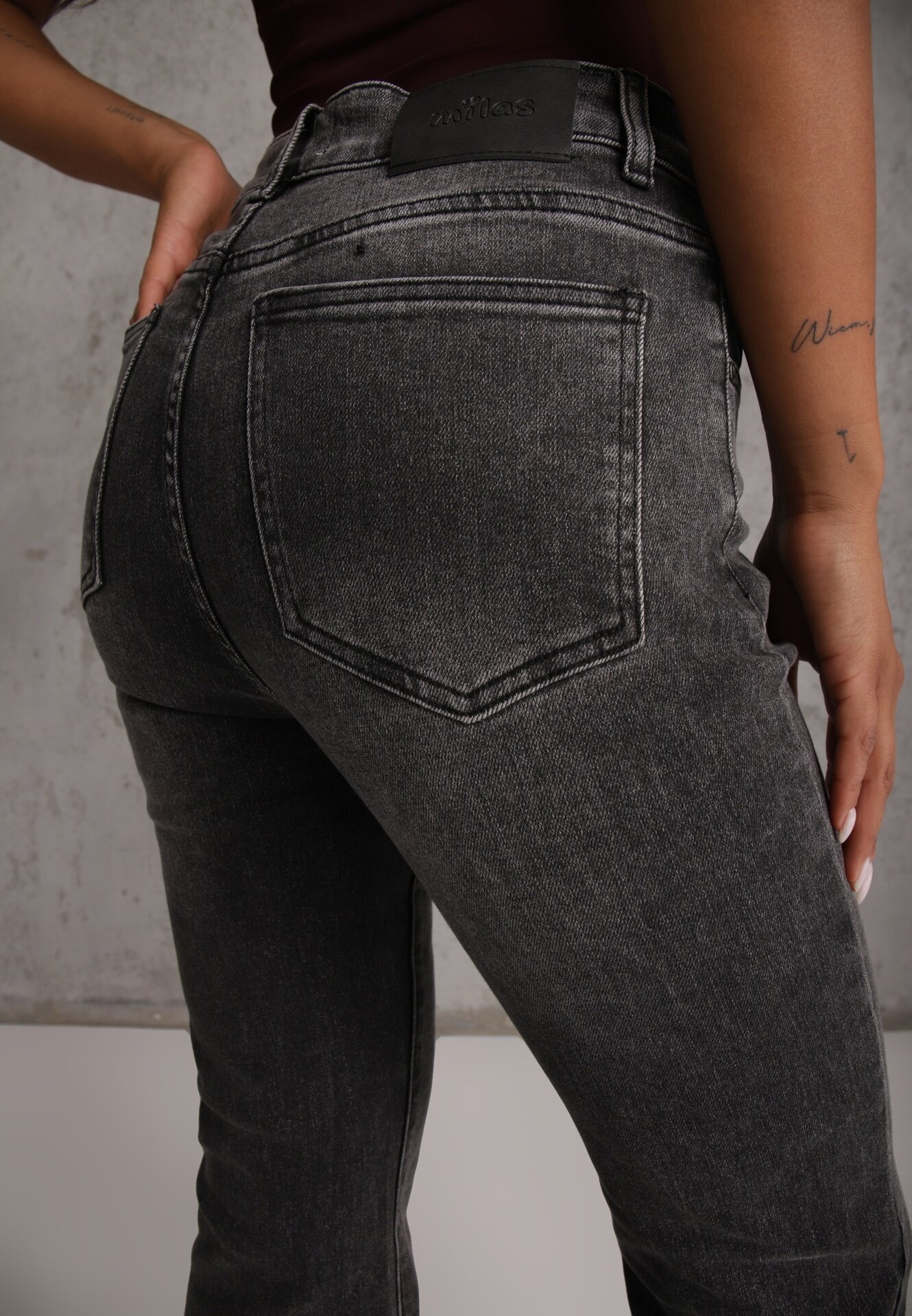 milas91 Blugi Meilyn Gri