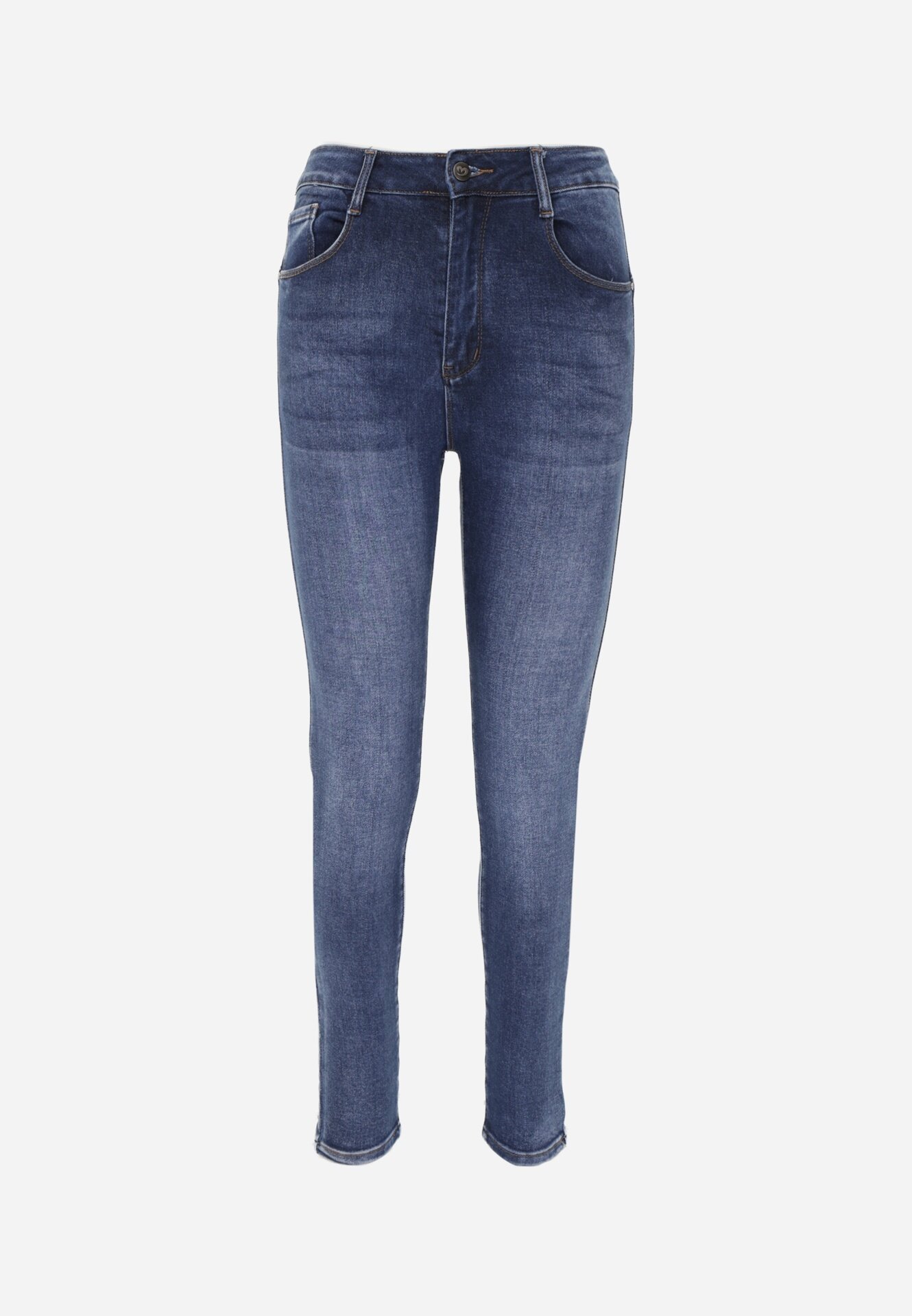 milas91 Blugi modelatori din bumbac Skinny/Slim cu efect Push-Up Orifia Albaștri