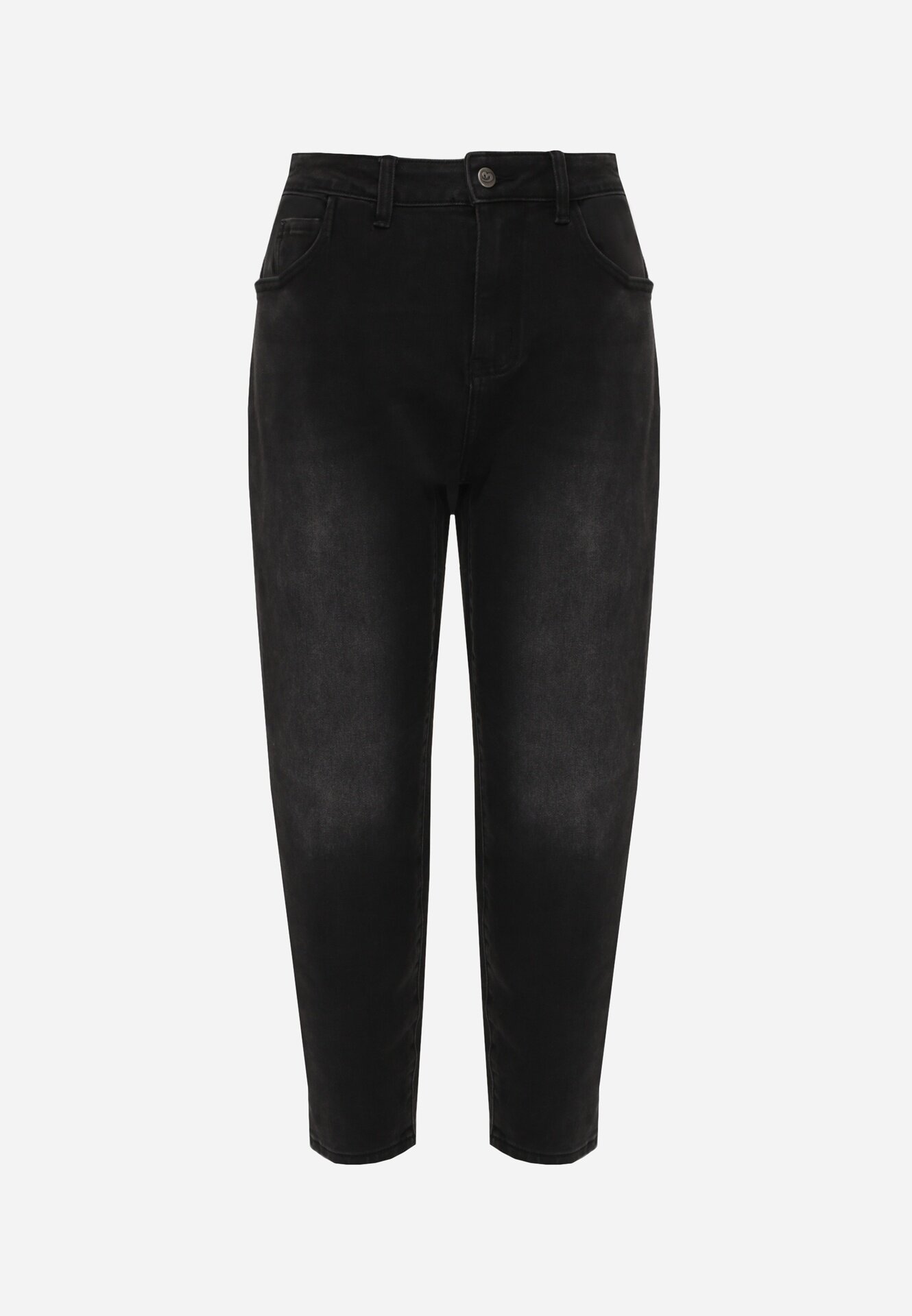 milas91 Blugi Mom Fit High Waist cu bumbac și amestec de viscoză decorate cu broderie Venea Gri închis