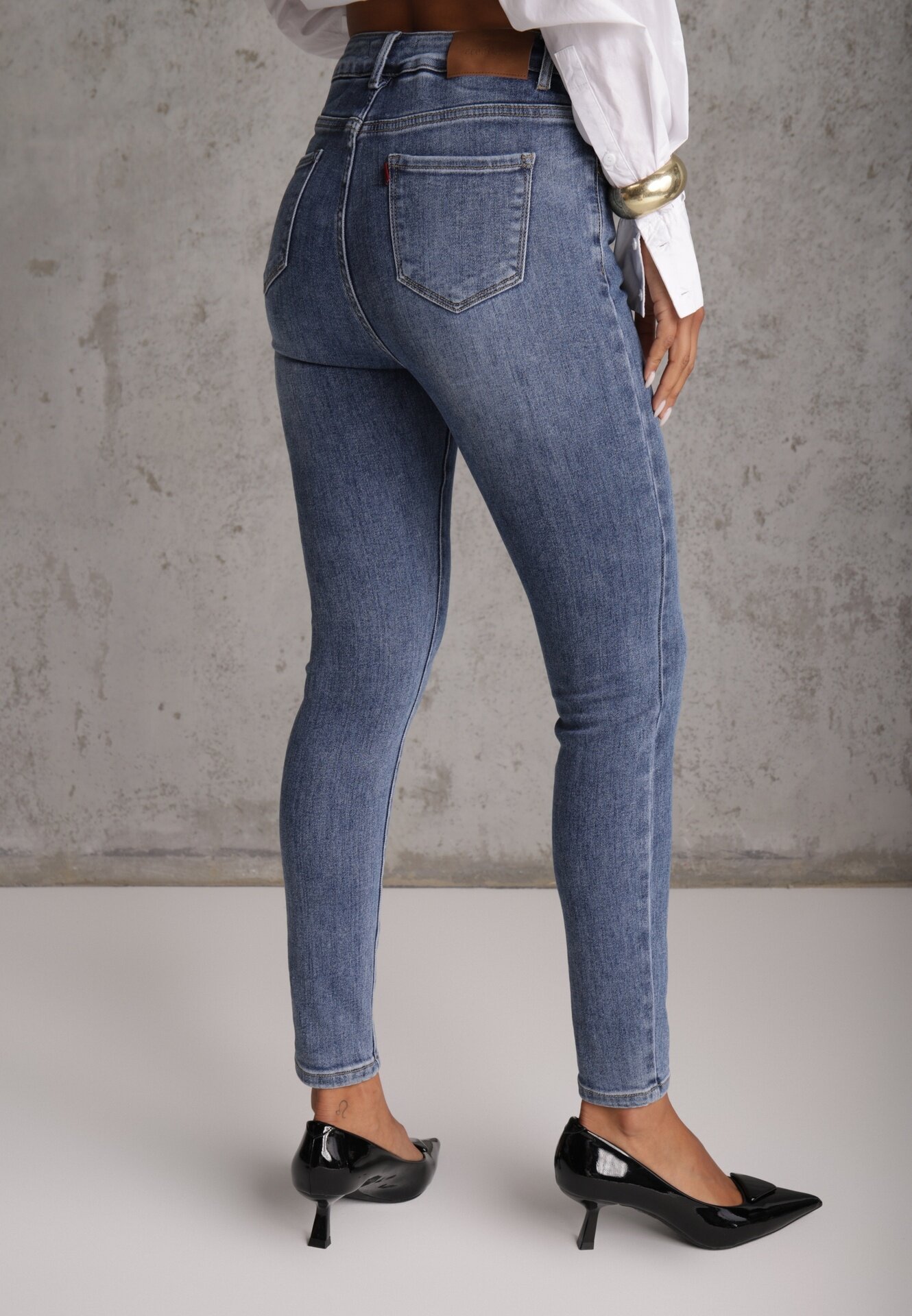milas91 Blugi Skinny cu bumbac și elastic în talie Finonas Albaștri