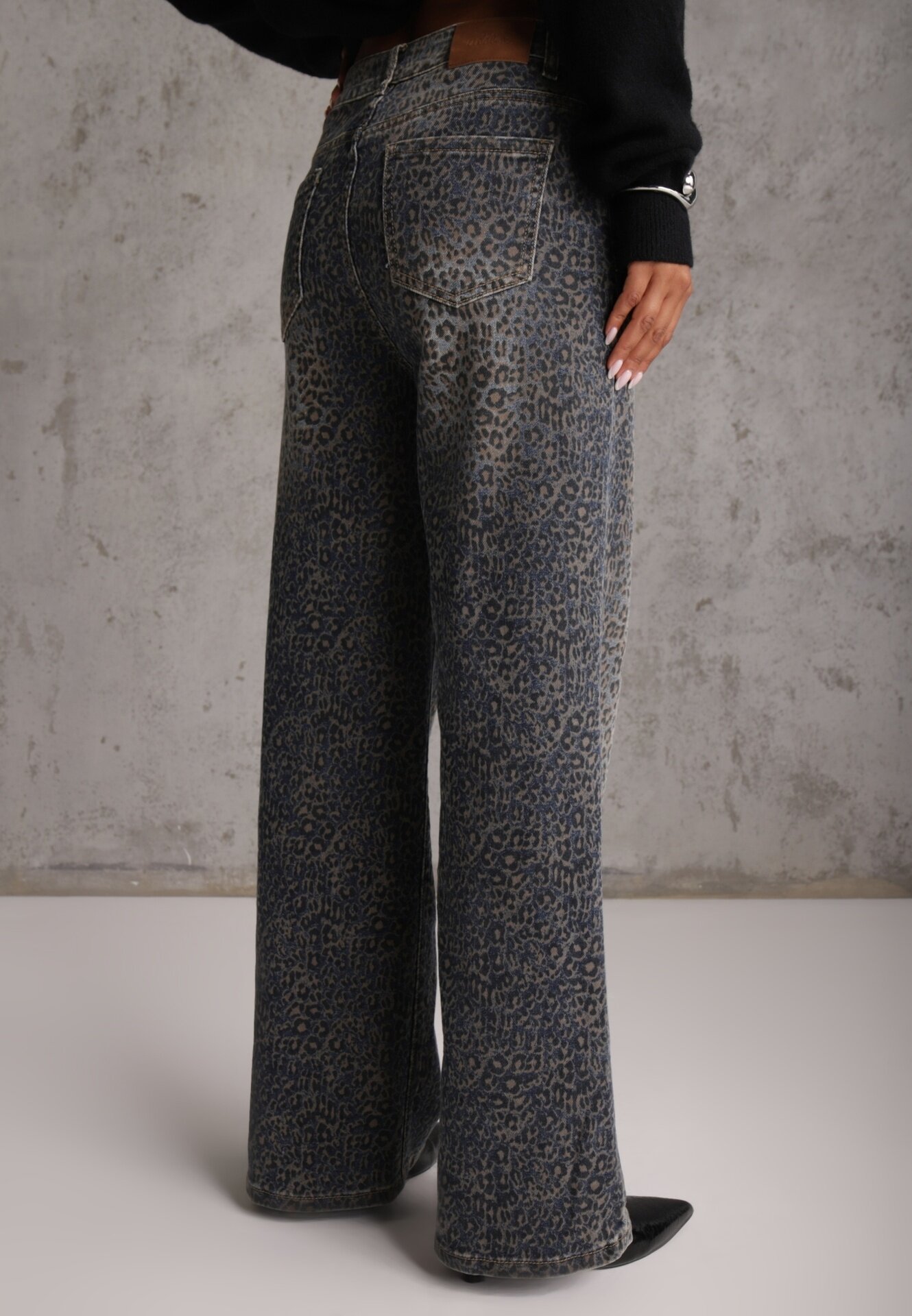 milas91 Blugi Wide Leg High Waist cu bumbac Fealli Albaștri