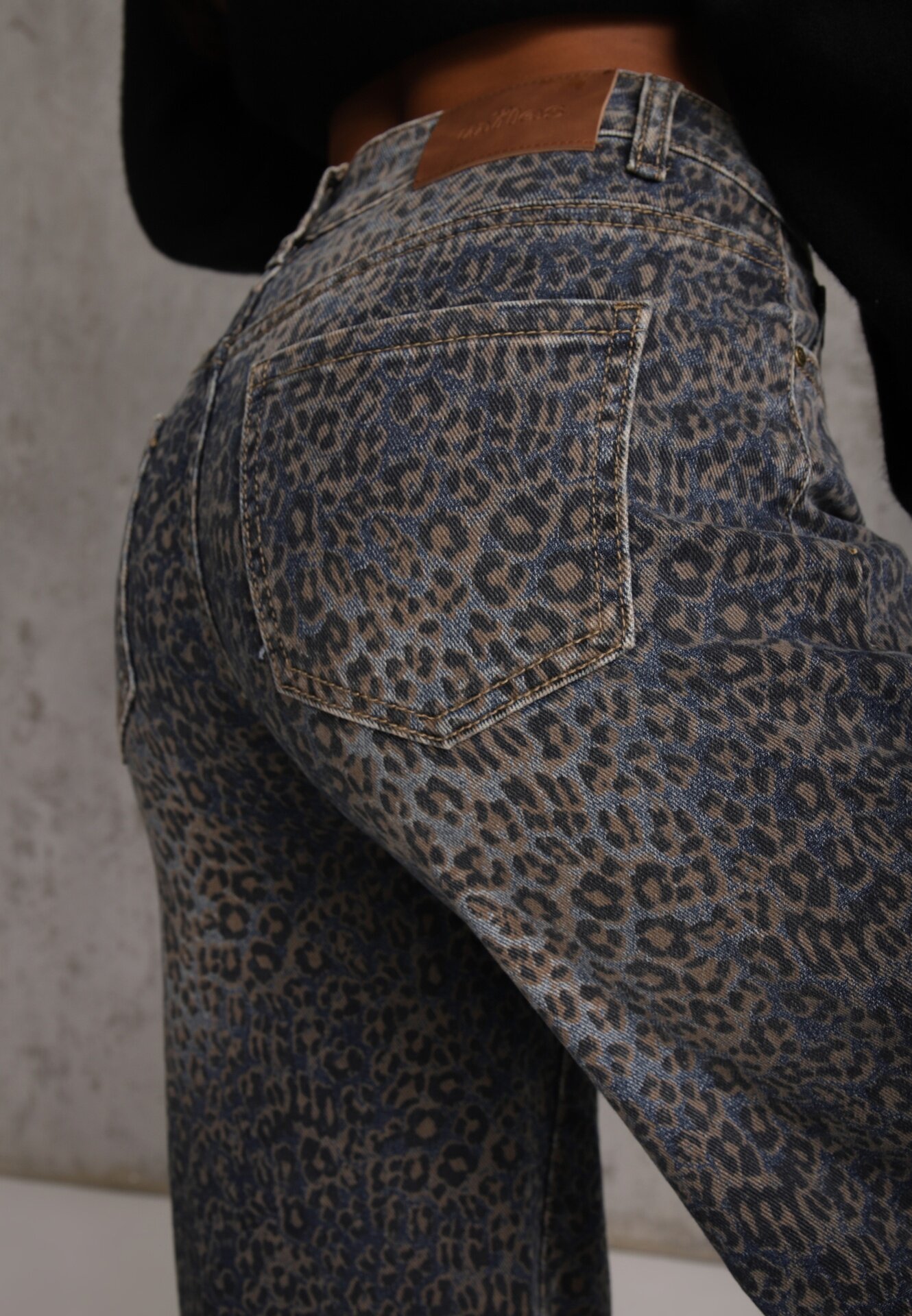 milas91 Blugi Wide Leg High Waist cu bumbac Fealli Albaștri