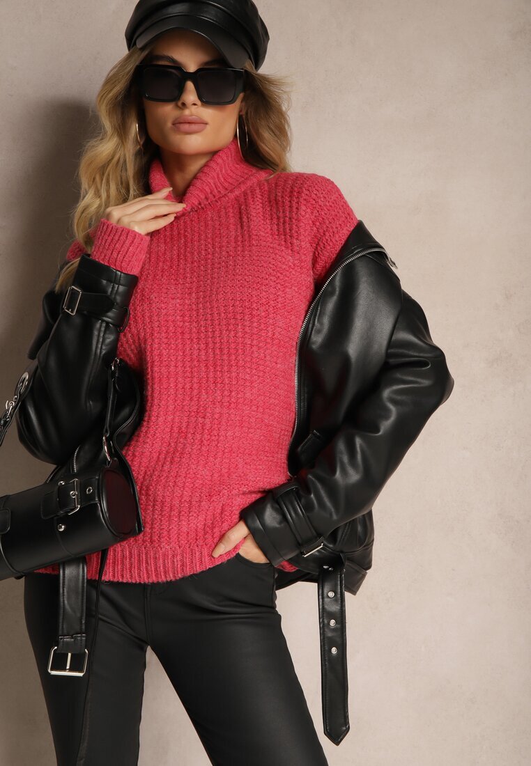 miss poem Guler înalt Casual Fucsia Ertinna