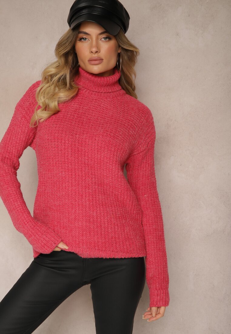 miss poem Guler înalt Casual Fucsia Ertinna