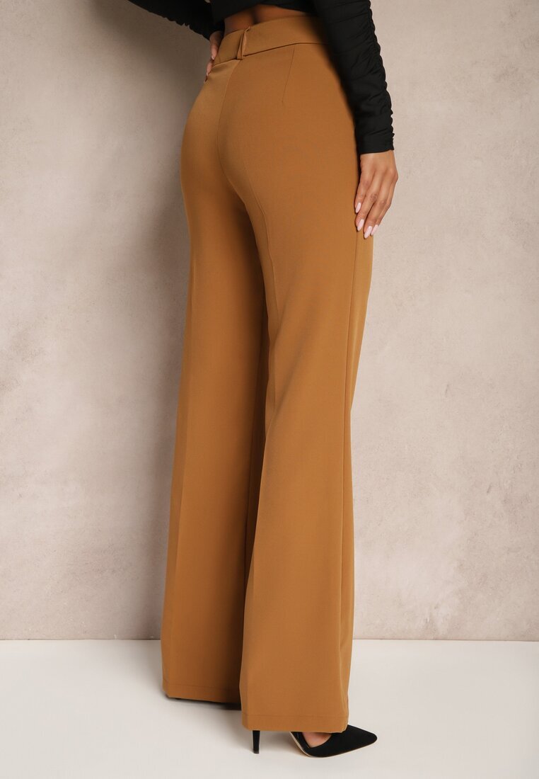 miss poem Pantaloni Maro Elegante De Costum Croi Larg Cu Buzunare Zinolana