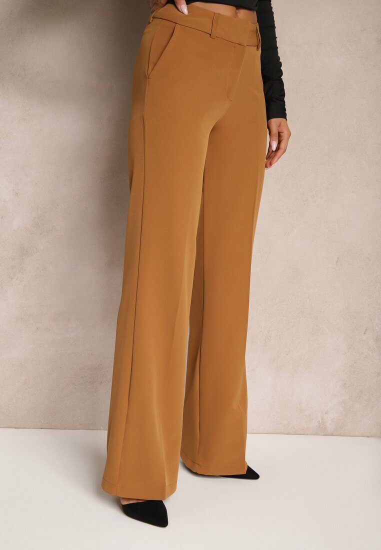 miss poem Pantaloni Maro Elegante De Costum Croi Larg Cu Buzunare Zinolana