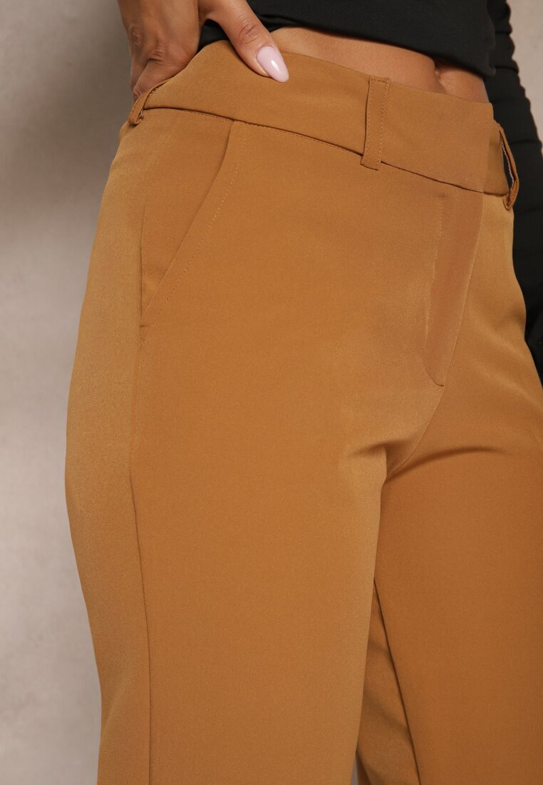 miss poem Pantaloni Maro Elegante De Costum Croi Larg Cu Buzunare Zinolana