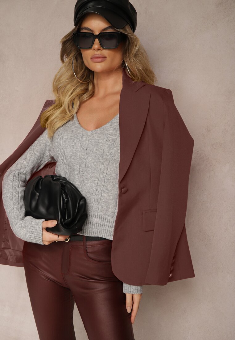 miss poem Pulover Gri cu Relief Decorativ și Decolteu Triunghiular Attenora