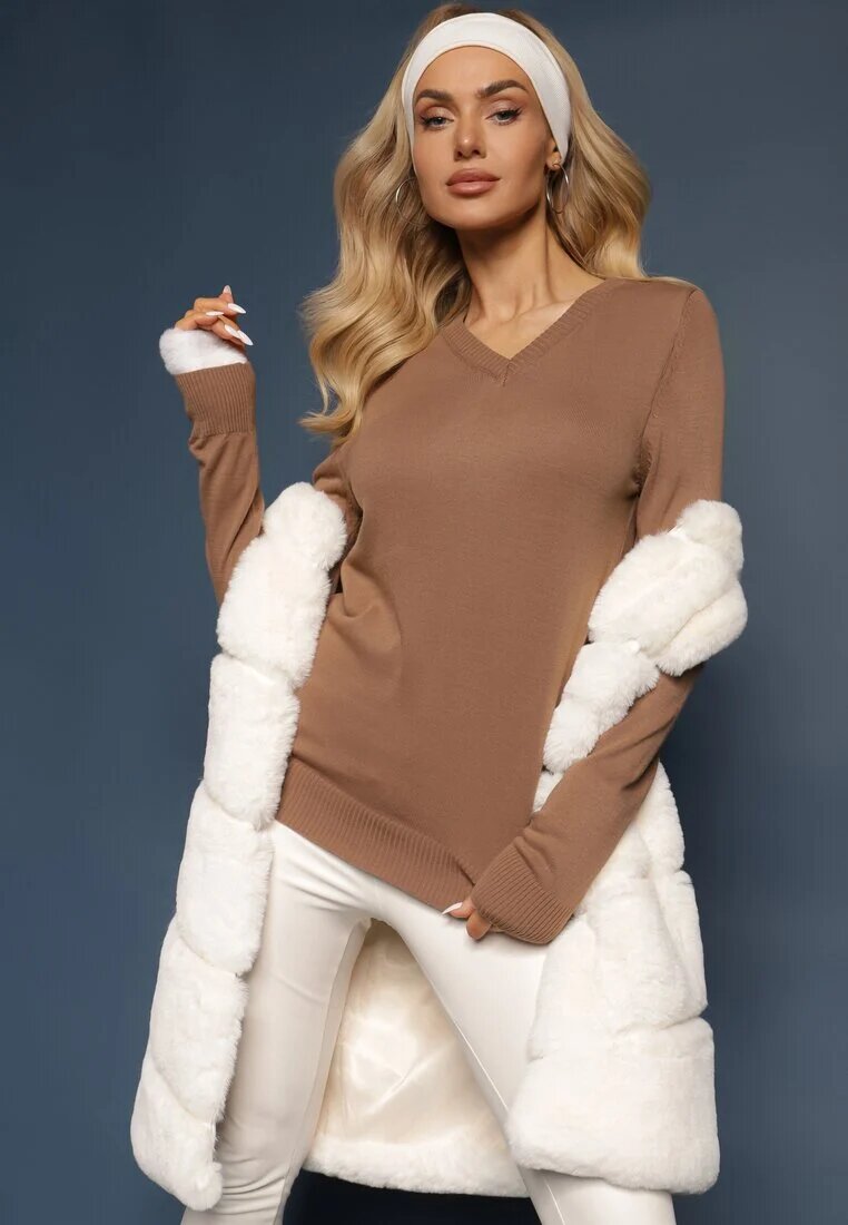 miss poem Pulover Maro în Stil Clasic cu Decolteu în V Feliriel