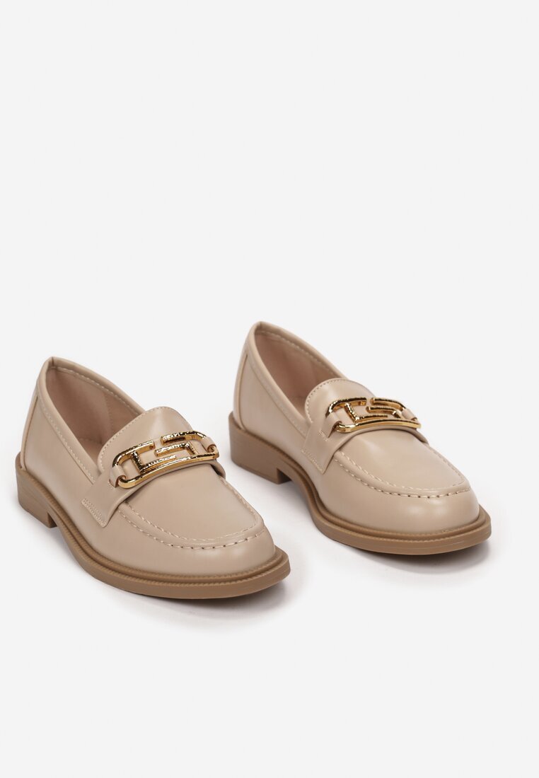  Mocasini Bej Slip-on cu cataramă Wesley