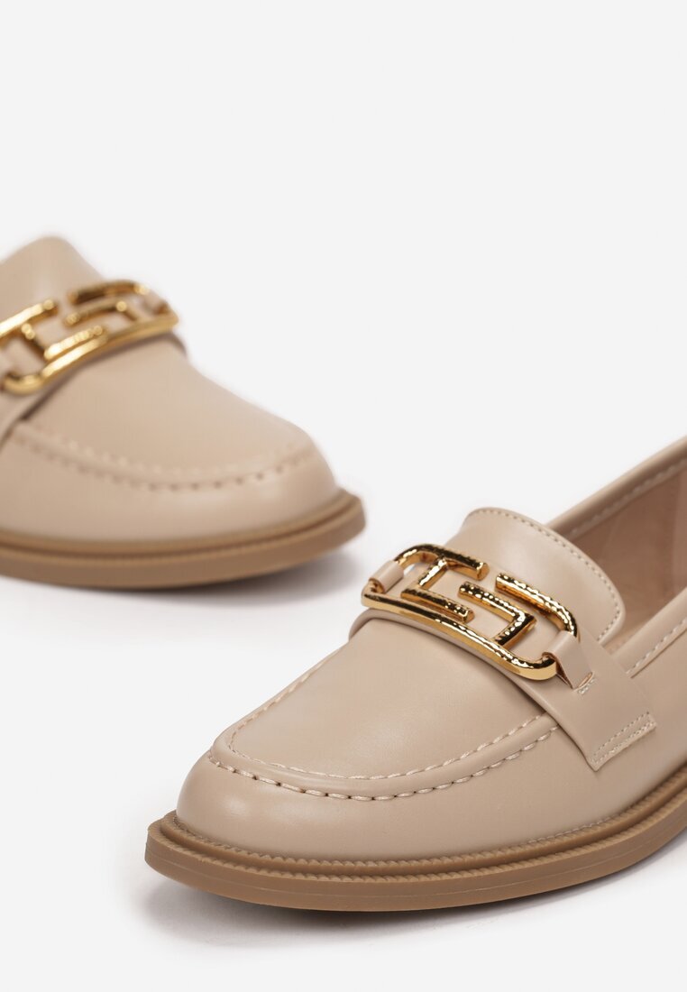  Mocasini Bej Slip-on cu cataramă Wesley