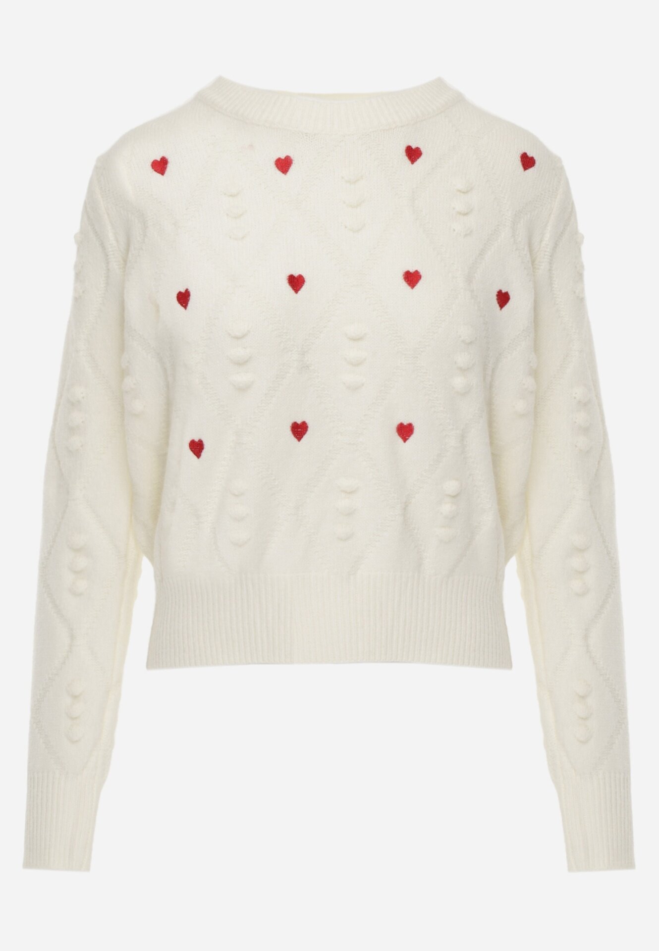 moni&co Pulover Clasic Bej cu Borduri și Broderii Decorative Reani