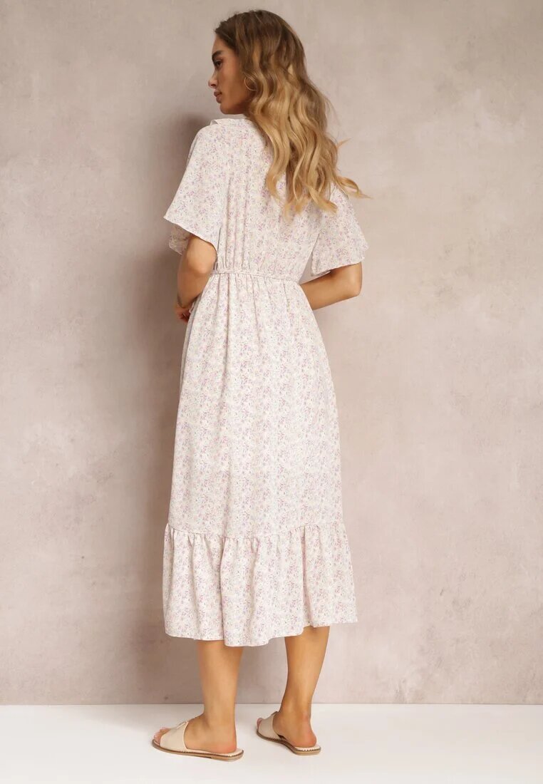 moni&co Rochie midi roz-mentă cu volane decolteu petrecut și elastic în talie Denila