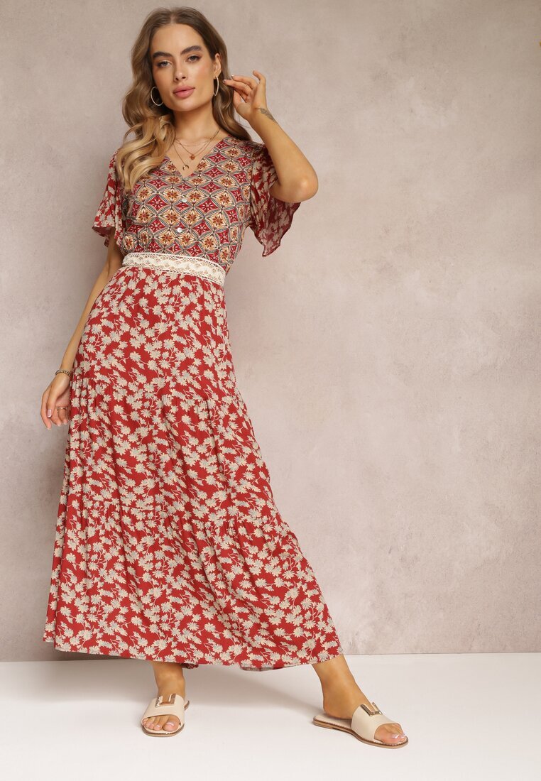 moni&co Rochie Visinie Evazată Maxi din Viscoză Ophitria