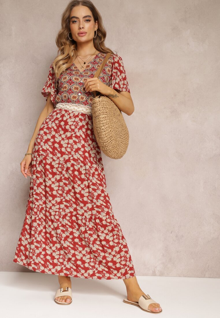 moni&co Rochie Visinie Evazată Maxi din Viscoză Ophitria