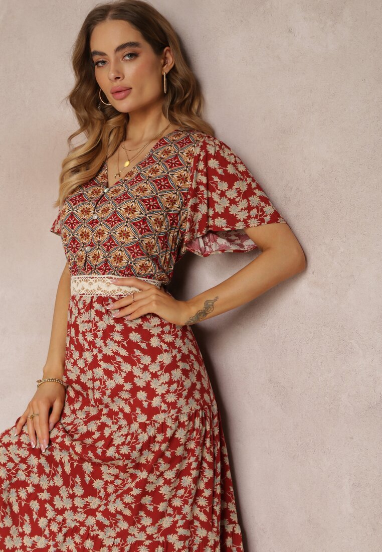 moni&co Rochie Visinie Evazată Maxi din Viscoză Ophitria