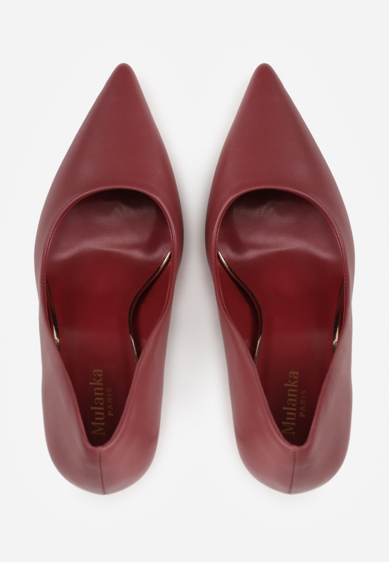 mulanka Pantofi eleganți cu toc cu linie subțire Minewisa Bordo