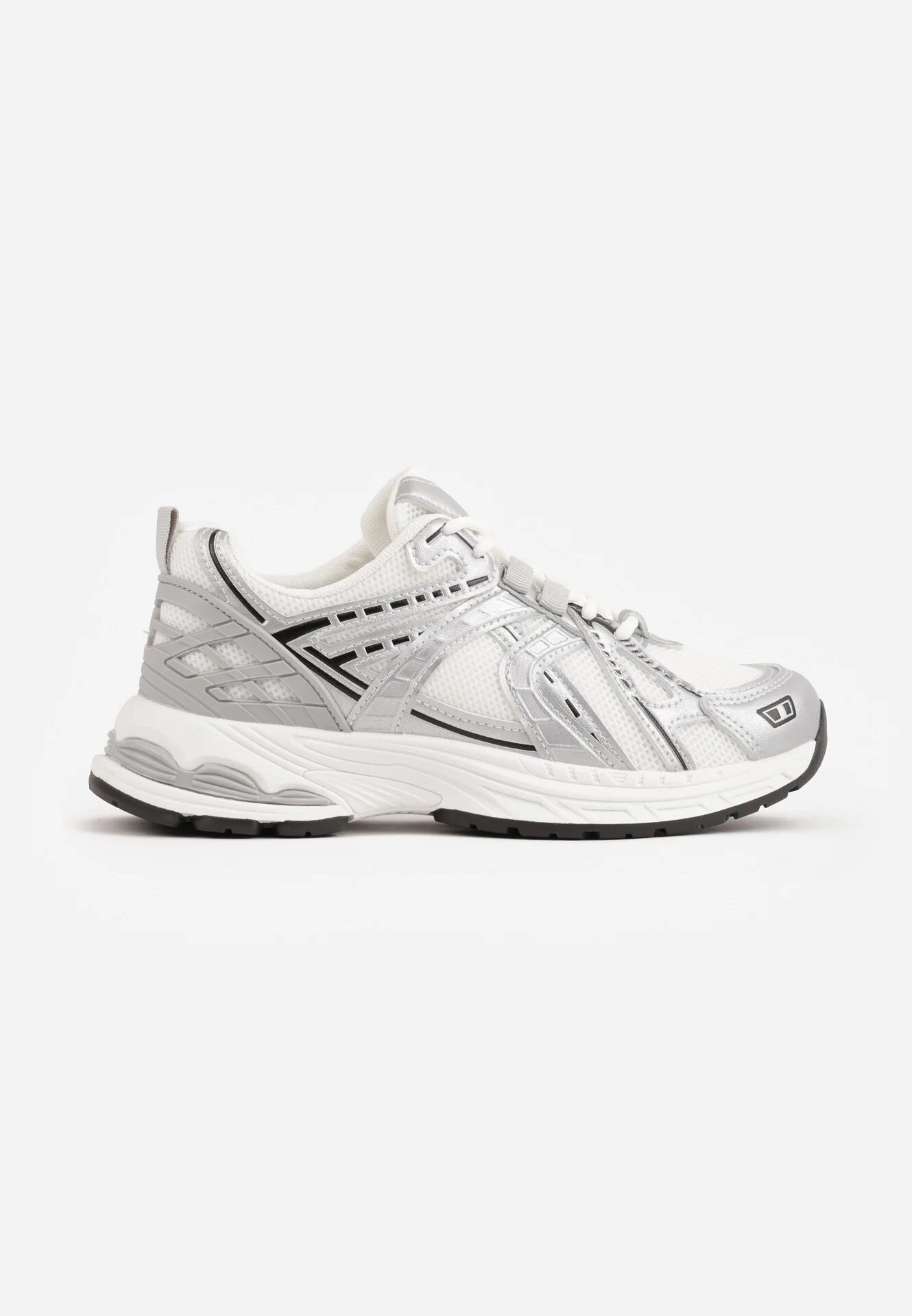 mulanka Pantofi sport Dad Shoes cu upper din plasă pe talpă din spumă Anotea Albi