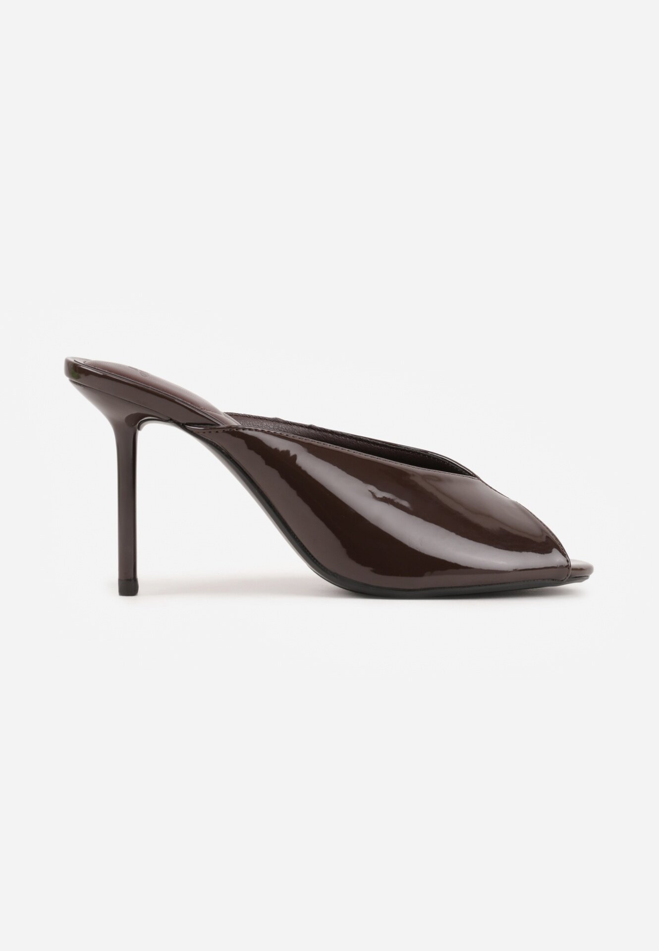 mulanka Papuci Maro Peep Toe cu toc stiletto cu aspect lăcuit Sharvyra