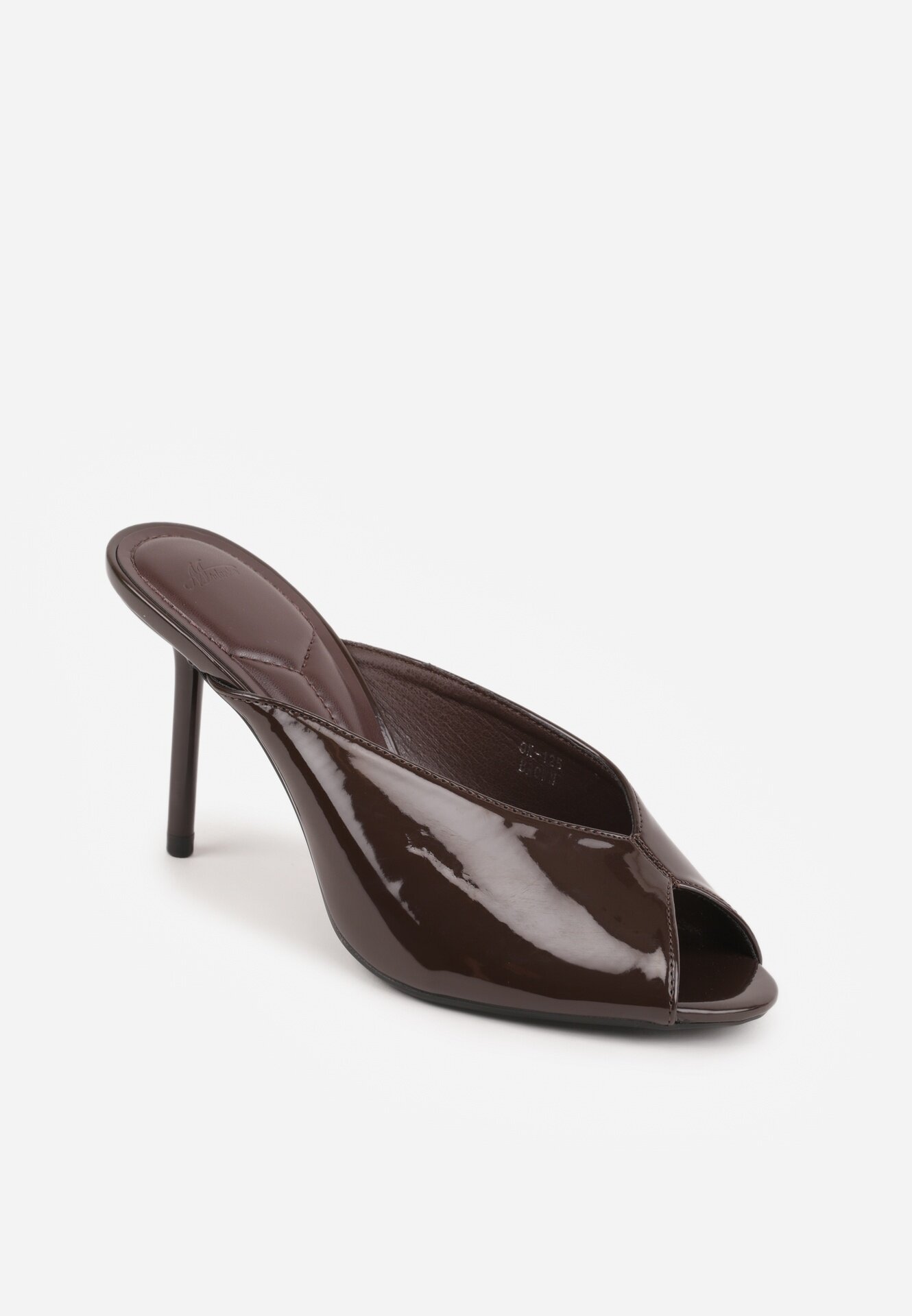 mulanka Papuci Maro Peep Toe cu toc stiletto cu aspect lăcuit Sharvyra