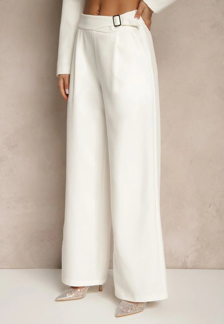 new collection Costum Alb Pantaloni și Sacou cu Umeri Întăriți Sonavienna