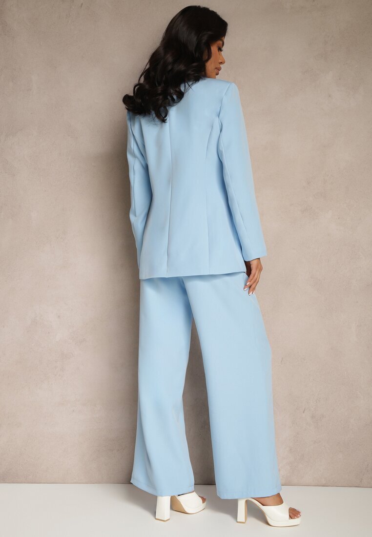 new collection Costum Albastru Pantaloni și Sacou cu Umeri Întăriți Sonavienna