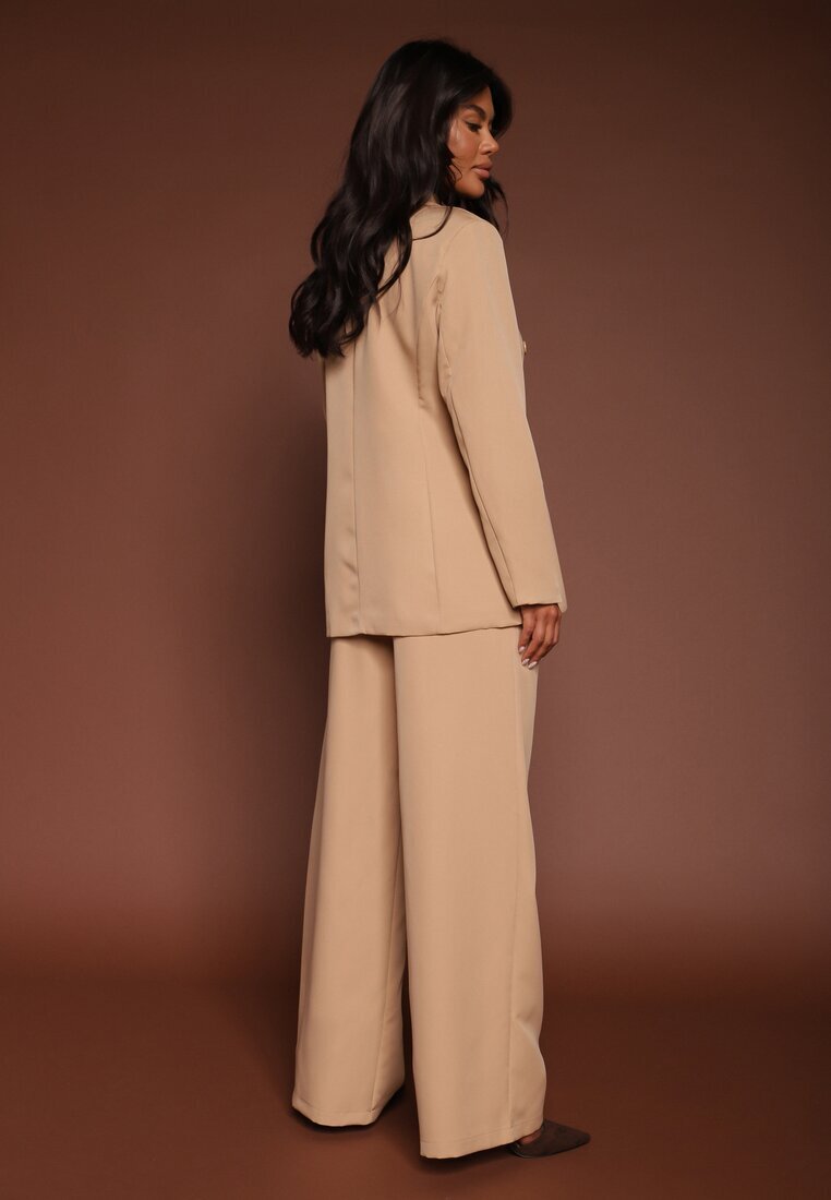 new collection Costum Maro deschis Pantaloni și Sacou cu Umeri Intăriți Sonavienna