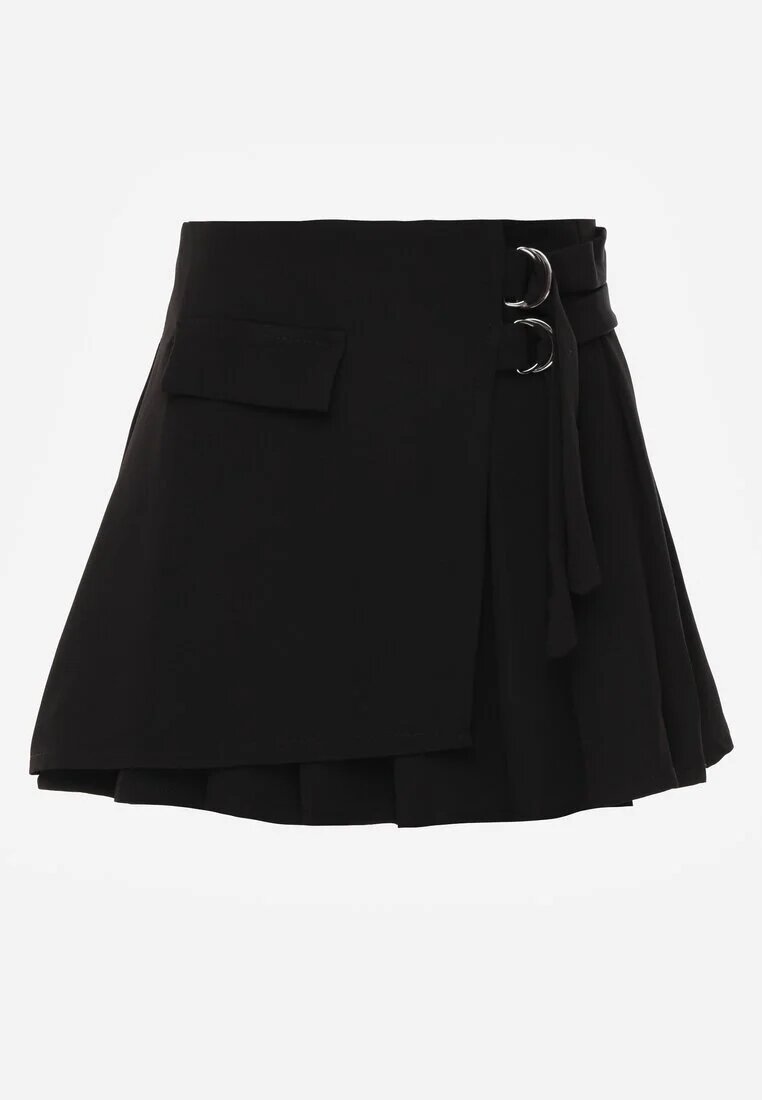 new collection Fustă Neagră Croi petrecut Mini Stil cargo Cu curele Eire