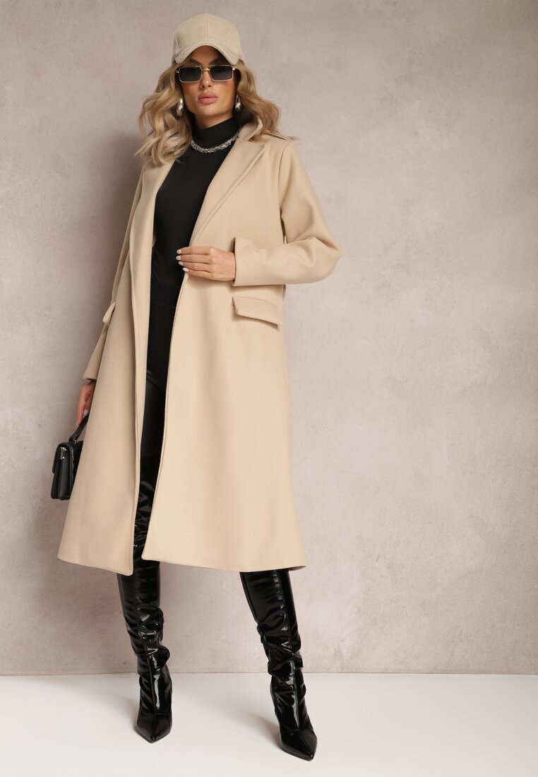 new collection Palton Bej deschis Cămbrat cu cordon legat Seraphique