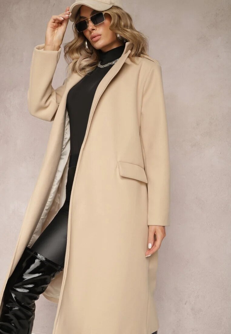 new collection Palton Bej deschis Cămbrat cu cordon legat Seraphique