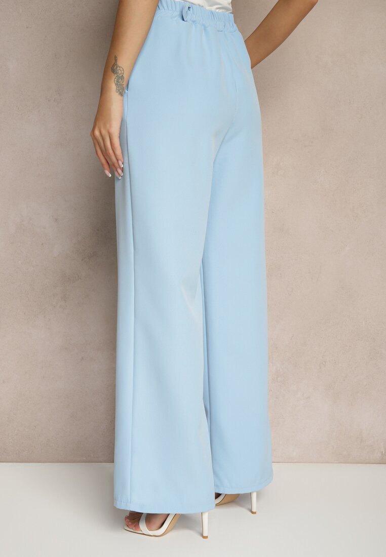 new collection Pantaloni de costum Albastre High Waist Viviorea