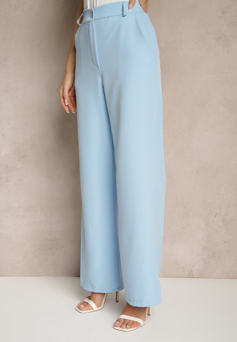 new collection Pantaloni de costum Albastre High Waist Viviorea