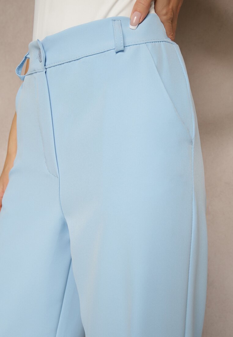 new collection Pantaloni de costum Albastre High Waist Viviorea