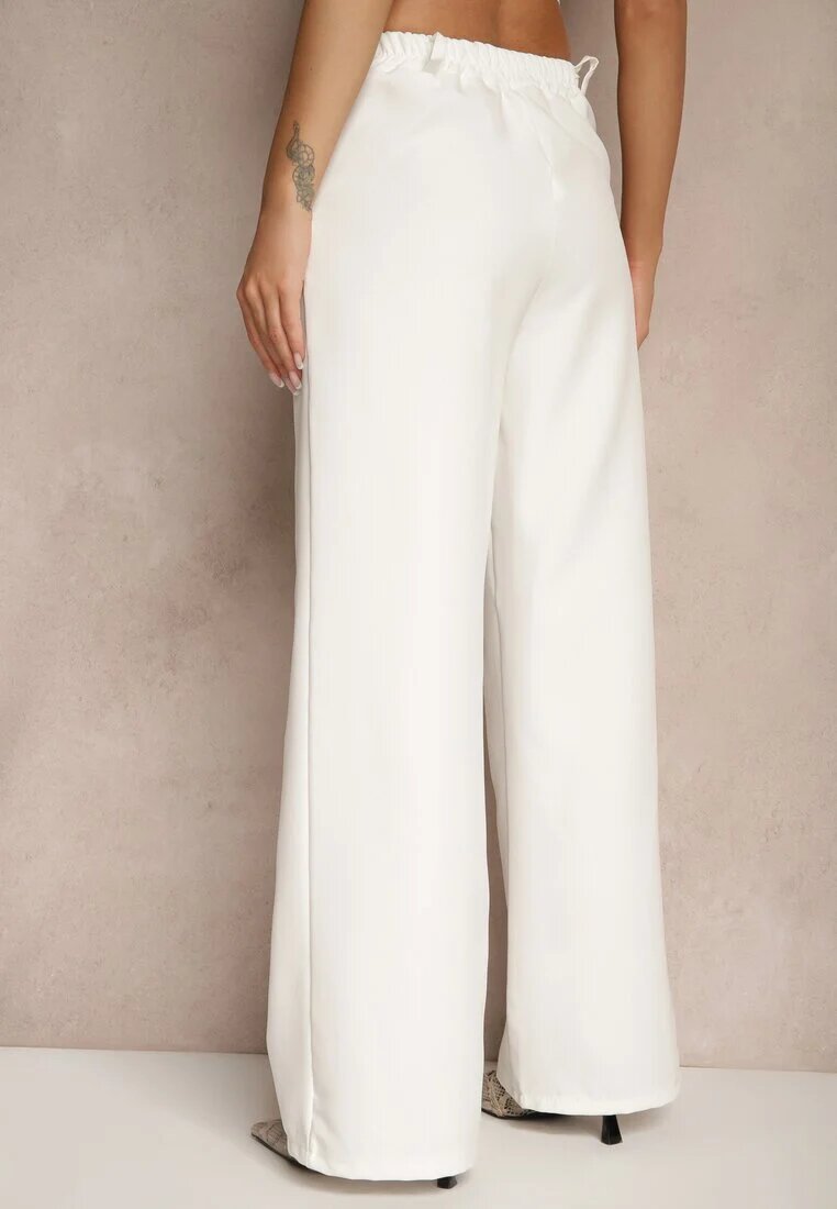 new collection Pantaloni de costum albi Talie înaltă Viviorea