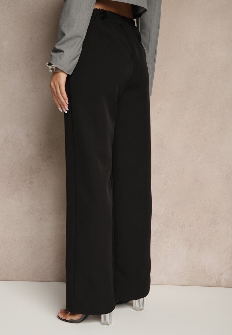 new collection Pantaloni de costum Negri Talie înaltă Viviorea