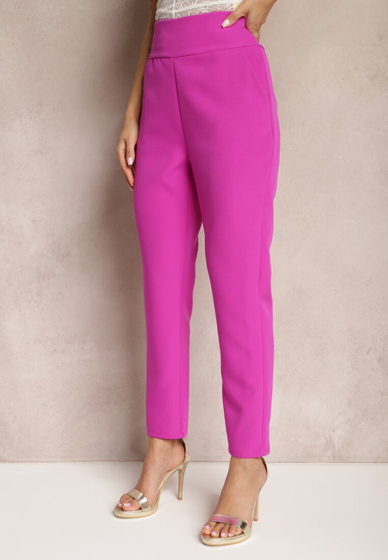new collection Pantaloni Fucsia din material Regular Pivolia