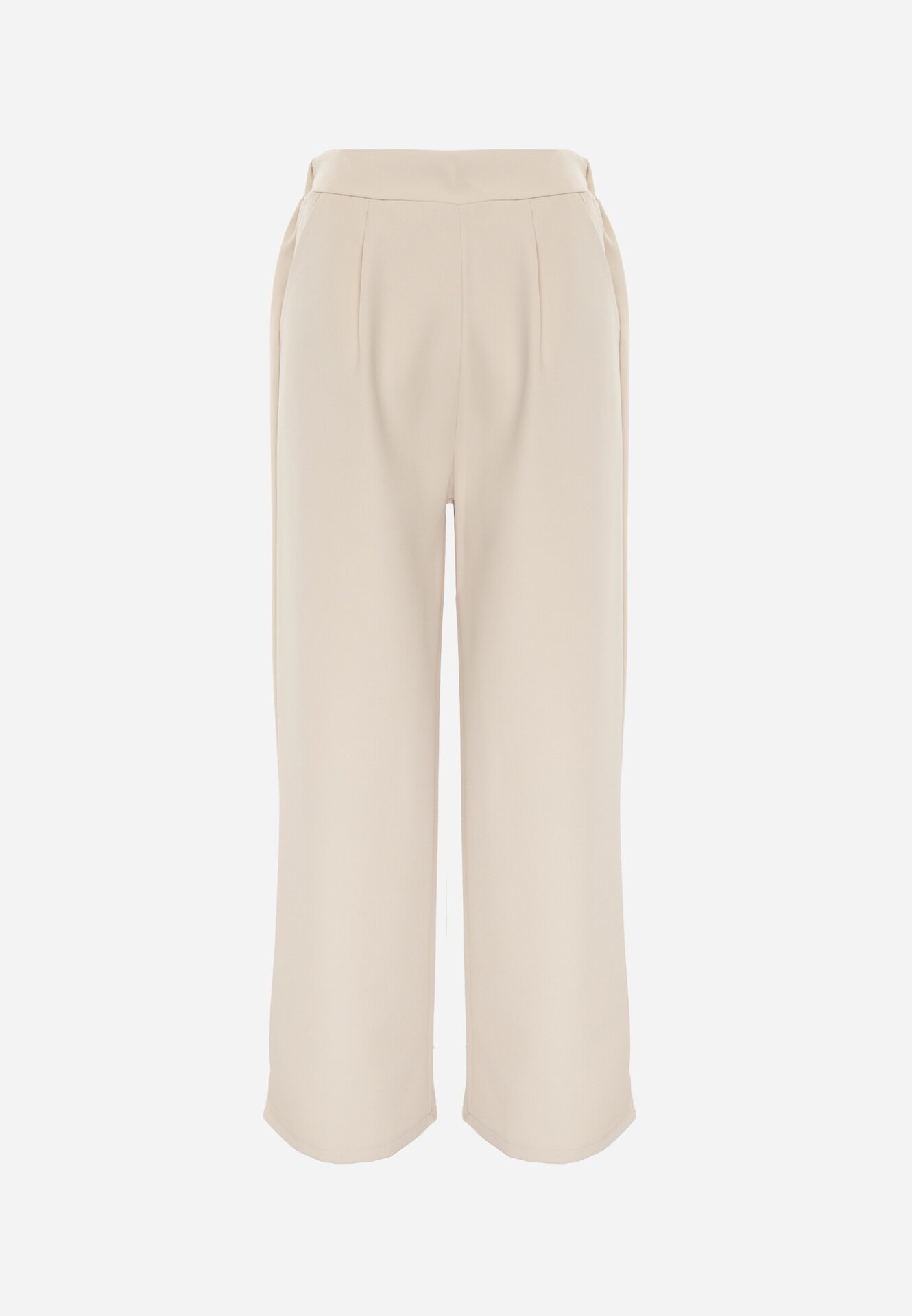 new collection Pantaloni largi bej deschis în stil elegant Hanessame