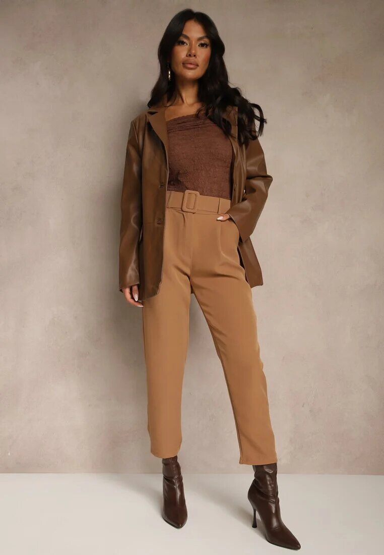 new collection Pantaloni Maro cu Cureaua Eudeaa